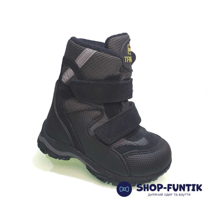 Ботинки Tіflani черно-серые на две липучки 27B40