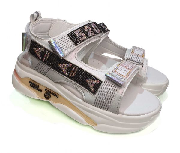 Босоножки Jong.Golf бело-серые С 20237