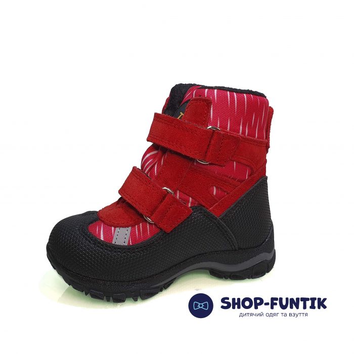 Ботинки Tiflani красные на две липучки 27B