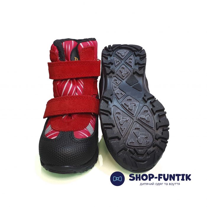 Ботинки Tiflani красные на две липучки 27B