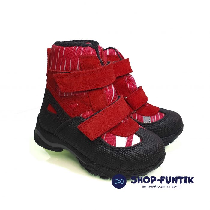 Ботинки Tiflani красные на две липучки 27B