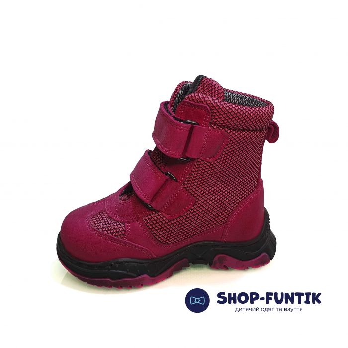 Ботинки Tiflani ярко-розовые с черными вставками 18B