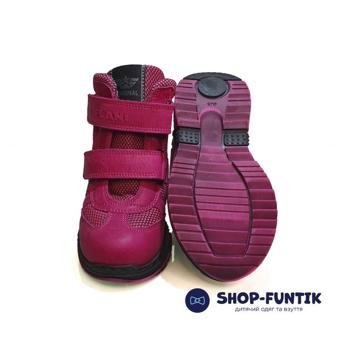 Ботинки Tiflani ярко-розовые с черными вставками 18B