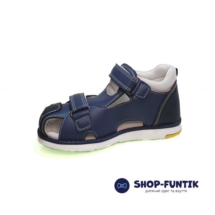 Сандалии  Jong Golf сине-голубые закрытые 20266