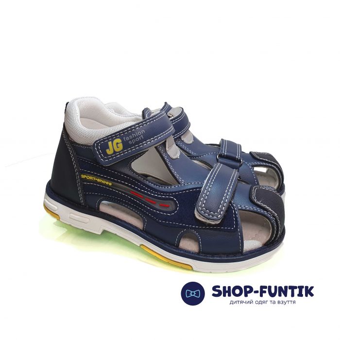 Сандалии  Jong Golf сине-голубые закрытые 20266