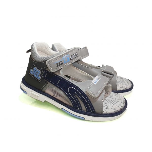 Сандалии Jong Golf сине-серые открытые 20284