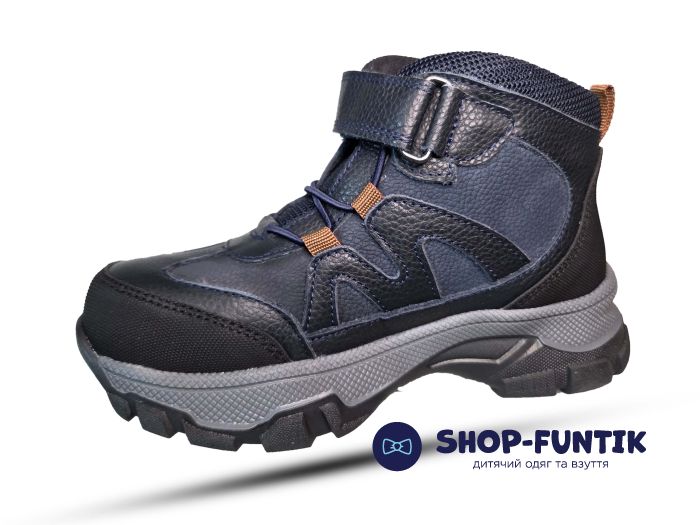 Ботинки Todler темно синие на липучке  4913