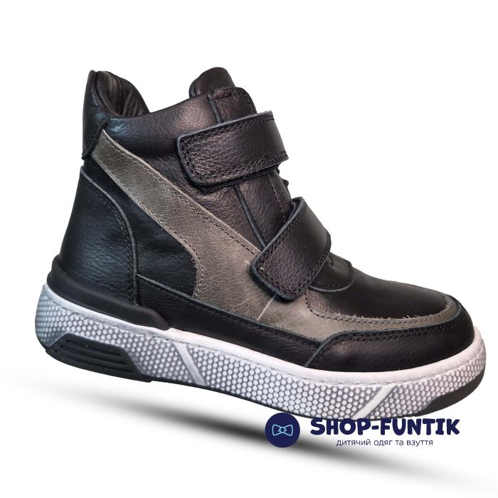 Ботинки Tomini черные с оливковым 1820