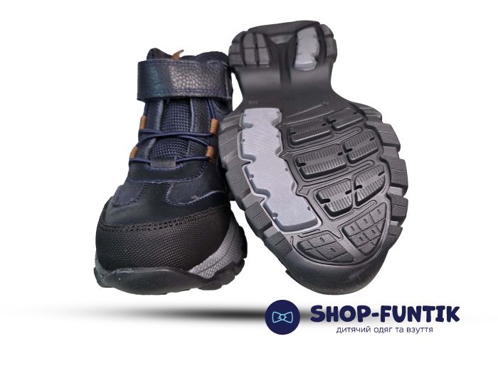 Ботинки Todler темно синие на липучке  4913