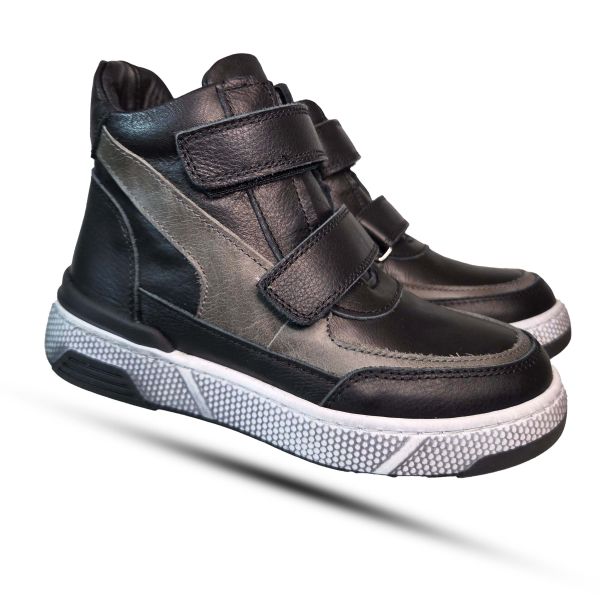 Ботинки Tomini черные с оливковым 1820