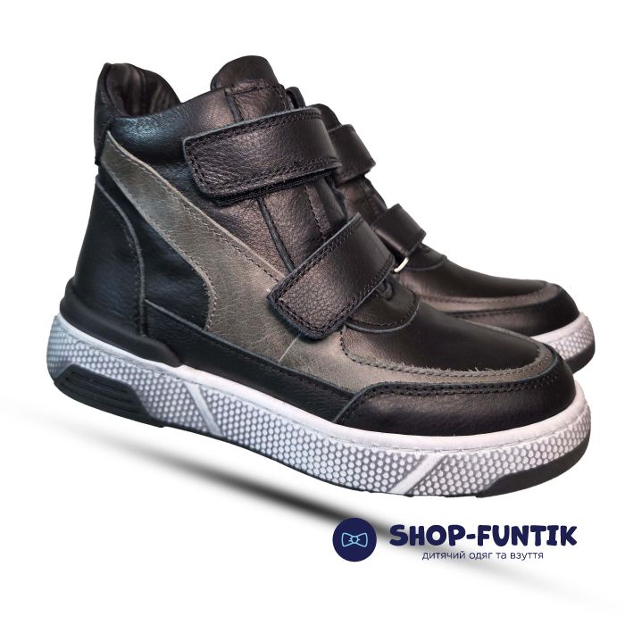 Ботинки Tomini черные с оливковым 1820