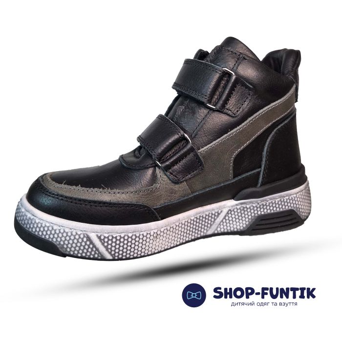 Ботинки Tomini черные с оливковым 1820