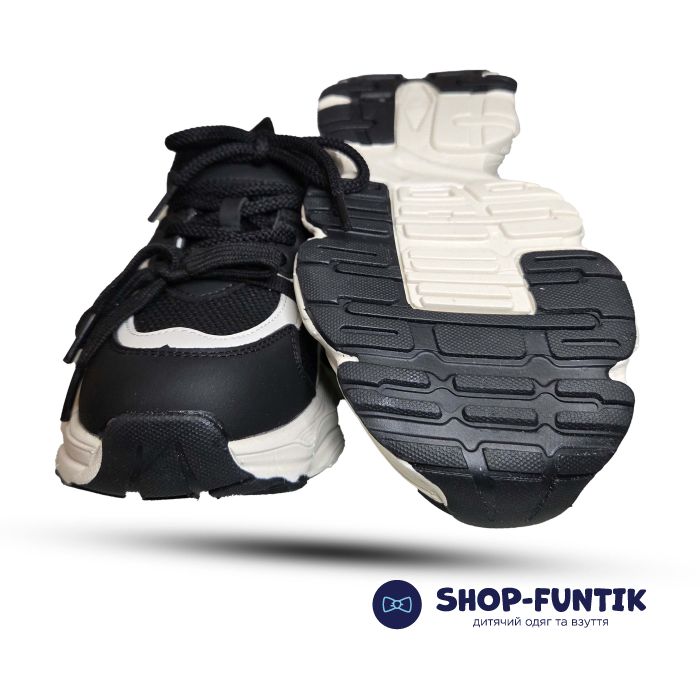 Кроссовки  Hang Ten Kids черные с белым 101