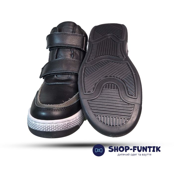 Ботинки Tomini черные с оливковым 1820