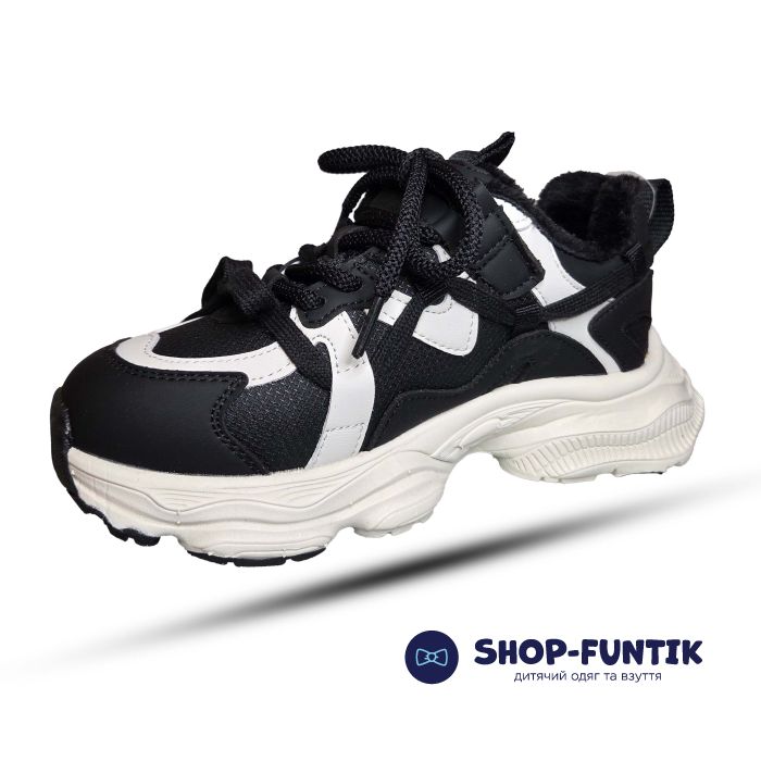 Кроссовки  Hang Ten Kids черные с белым 101