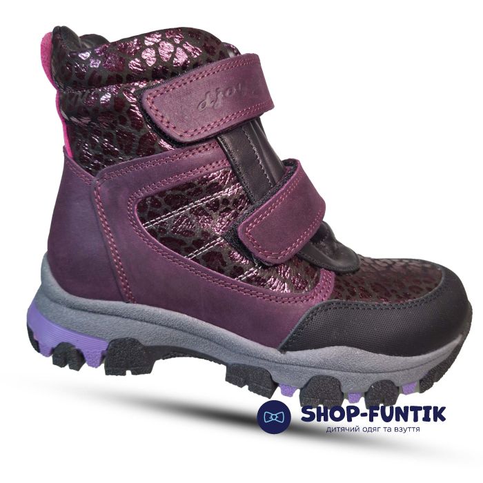 Ботинки Djoy бордовые с черным 088