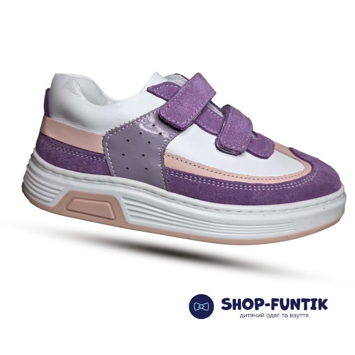 Кроссовки Toddler белые с сереневым 1436