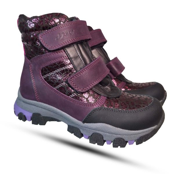 Ботинки Djoy бордовые с черным 088