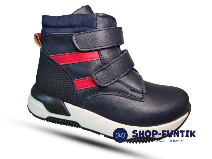 Ботинки Todler темно синие две липучки 3778