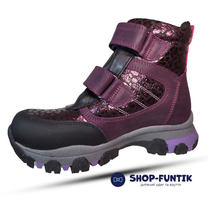 Ботинки Djoy бордовые с черным 088