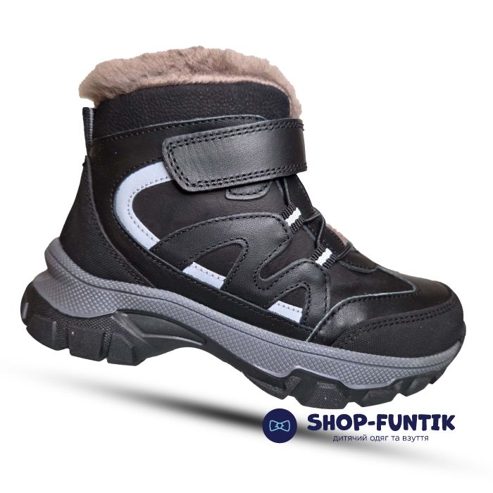 Ботинки Todler черные с серым 1451