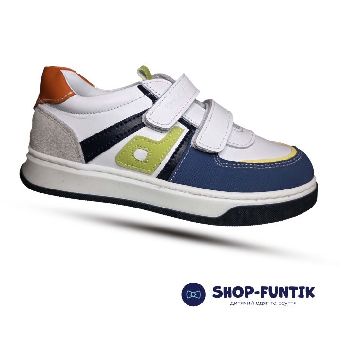 Кроссовки Toddler белые с синим 8726