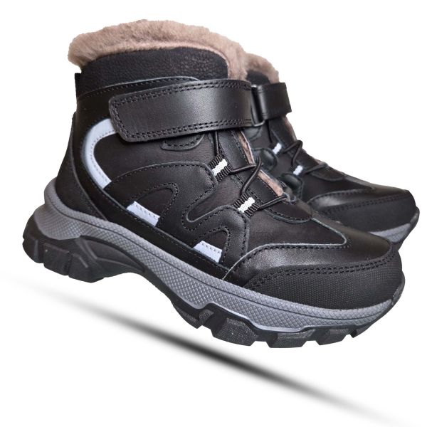 Ботинки Todler черные с серым 1451