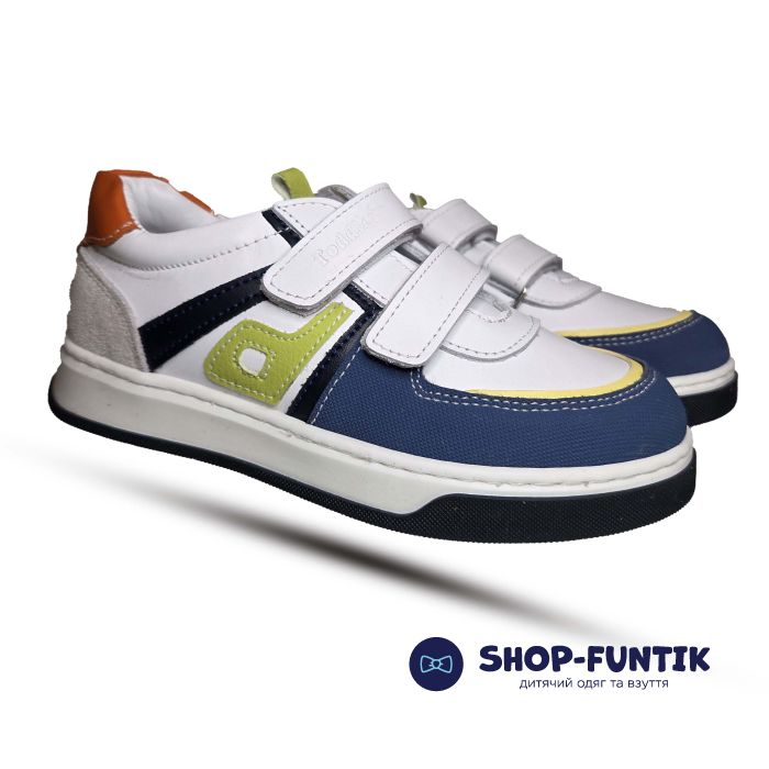 Кроссовки Toddler белые с синим 8726