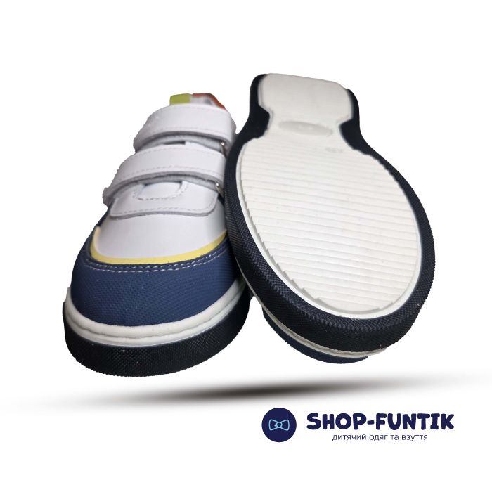 Кроссовки Toddler белые с синим 8726