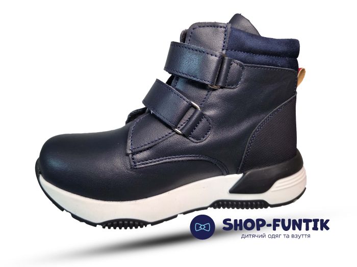 Ботинки Todler темно синие две липучки 3778