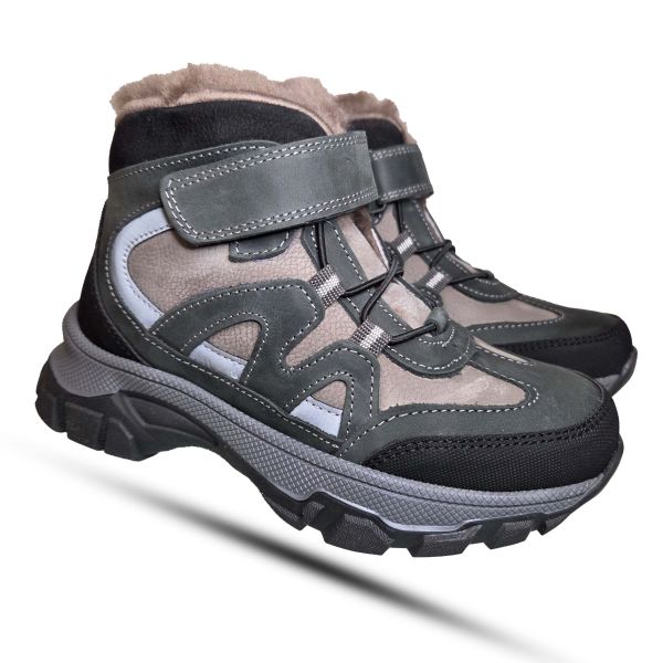 Ботинки Todler серые с зеленым 1450