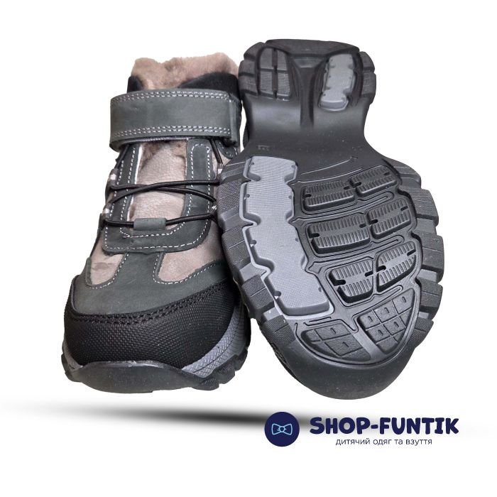 Ботинки Todler серые с зеленым 1450