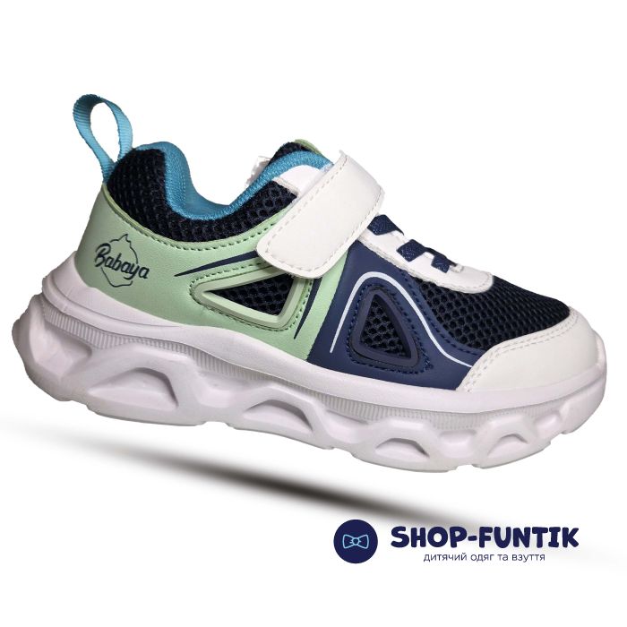 Кроссовки Hang Ten Kids белые с темно синим 506