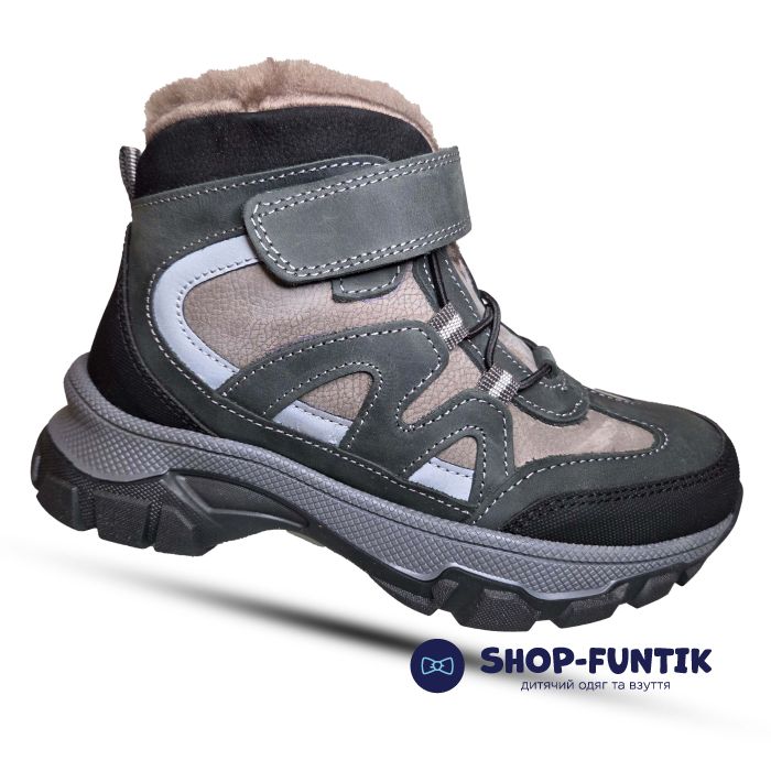 Ботинки Todler серые с зеленым 1450