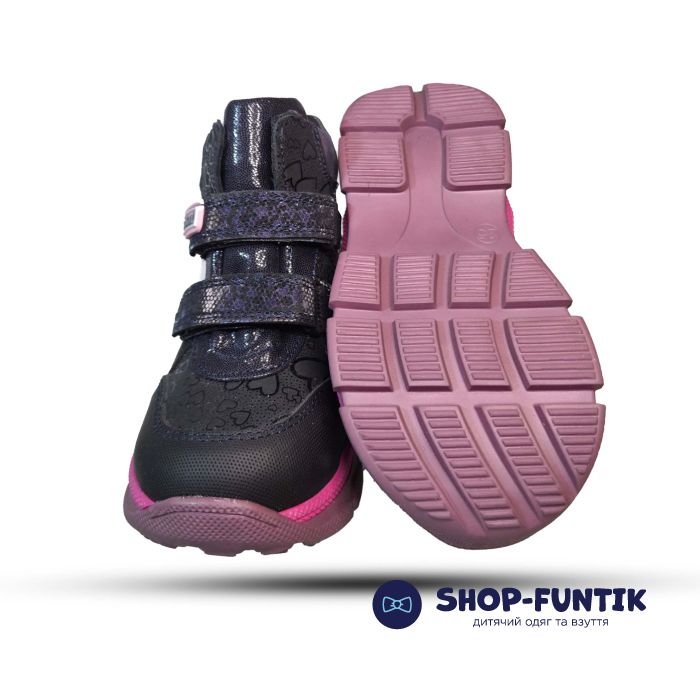 Ботинки Djoy черные на двух липучках 031