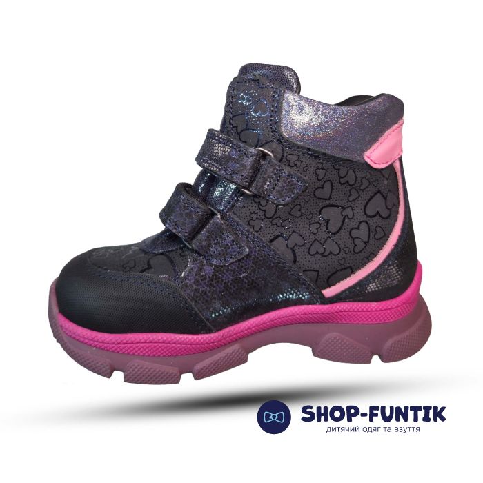 Ботинки Djoy черные на двух липучках 031