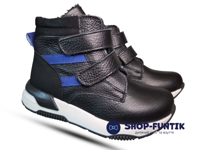 Ботинки Todler черные две липучки B3744