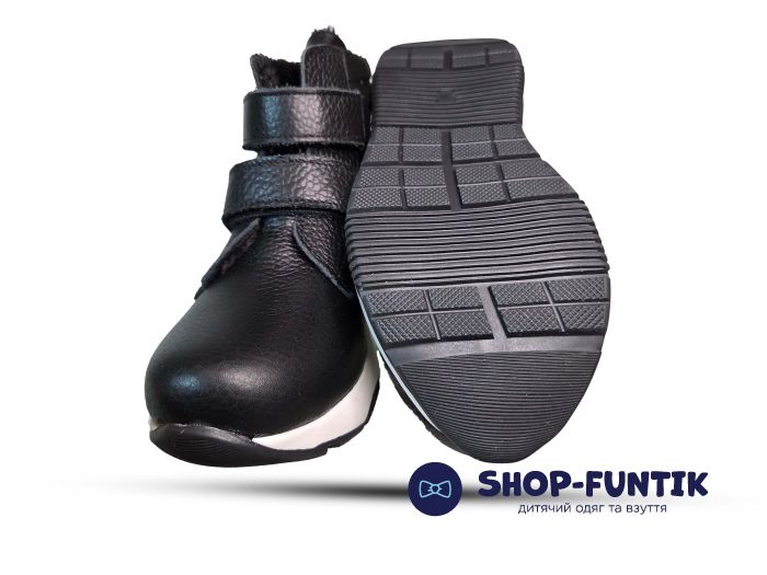 Ботинки Todler черные две липучки B3744