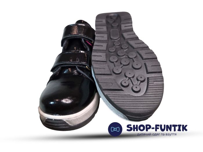 Ботинки Todler черные с розовым 3789