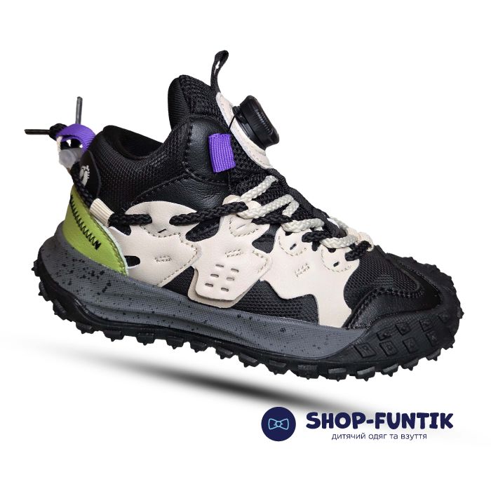 Кроссовки  Hang Ten Kids черные с белым 01