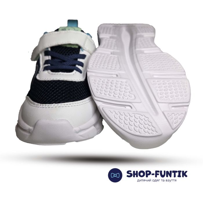 Кроссовки Hang Ten Kids белые с темно синим 506