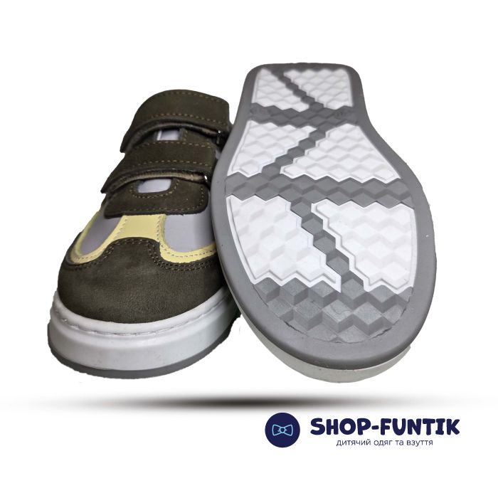 Кроссовки Toddler серые с хаки 4361