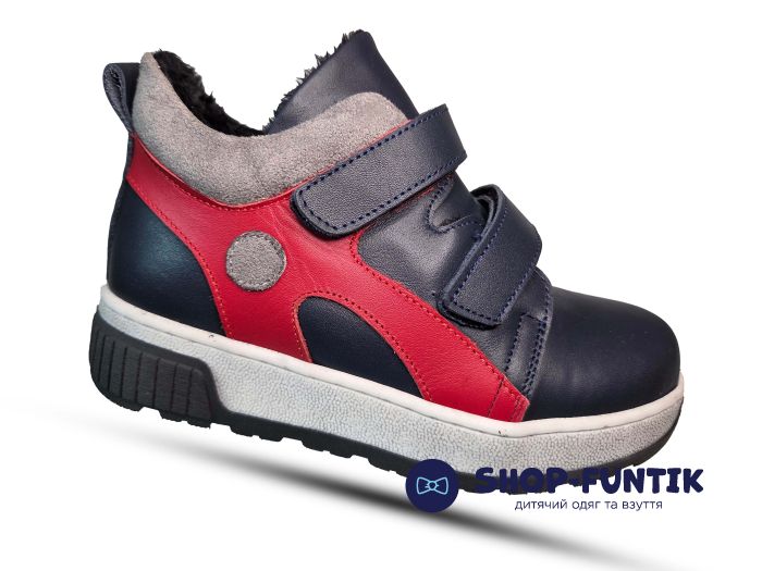 Ботинки Todler темно синие с красным 8350