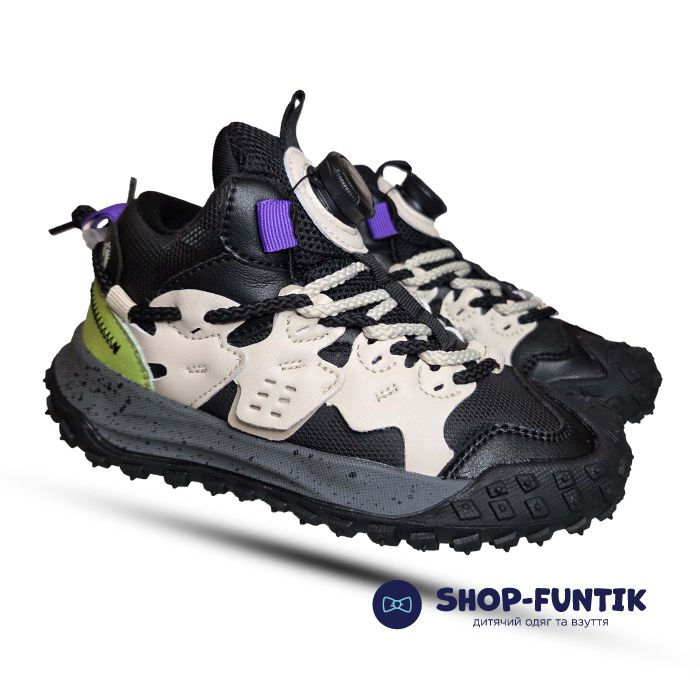 Кроссовки  Hang Ten Kids черные с белым 01