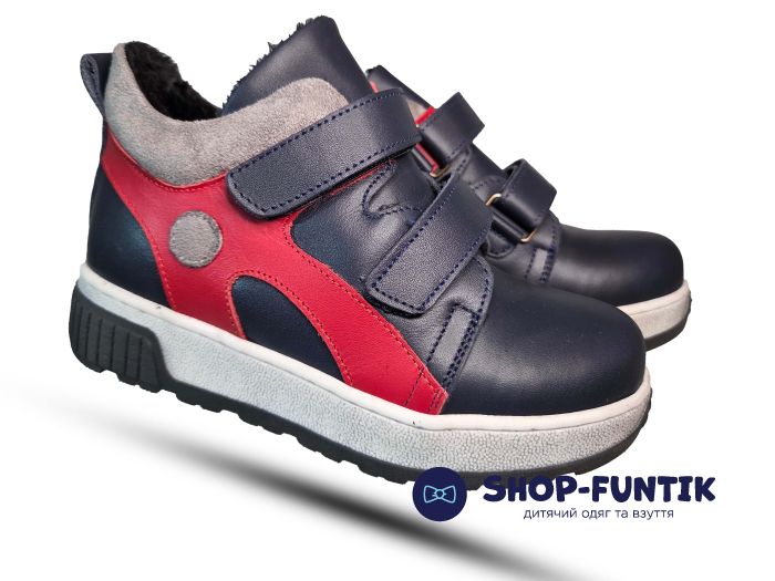 Ботинки Todler темно синие с красным 8350