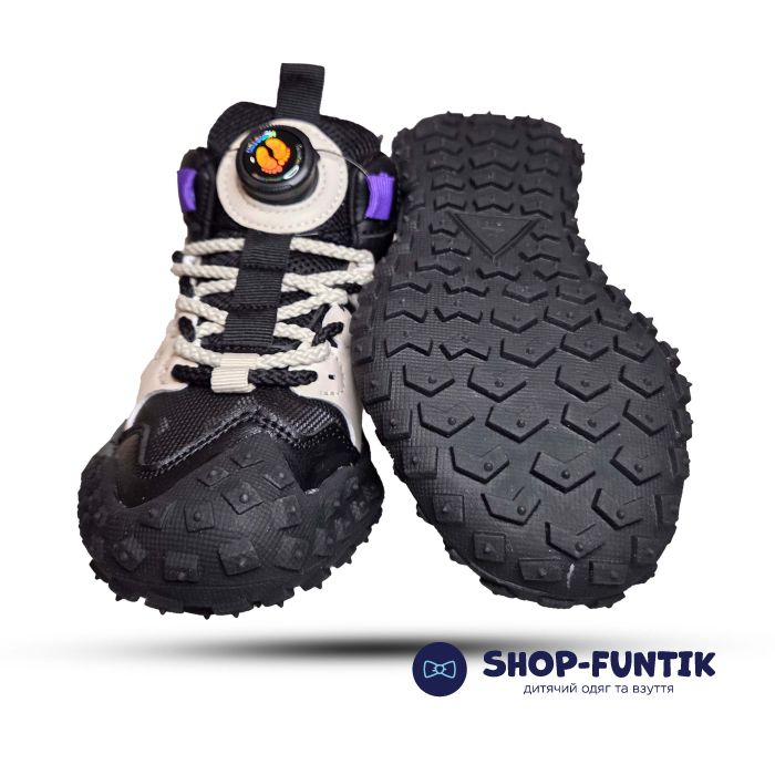 Кроссовки  Hang Ten Kids черные с белым 01