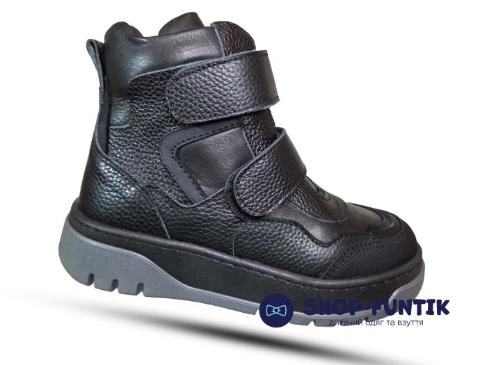 Ботинки Tomini черные две липучки 0593