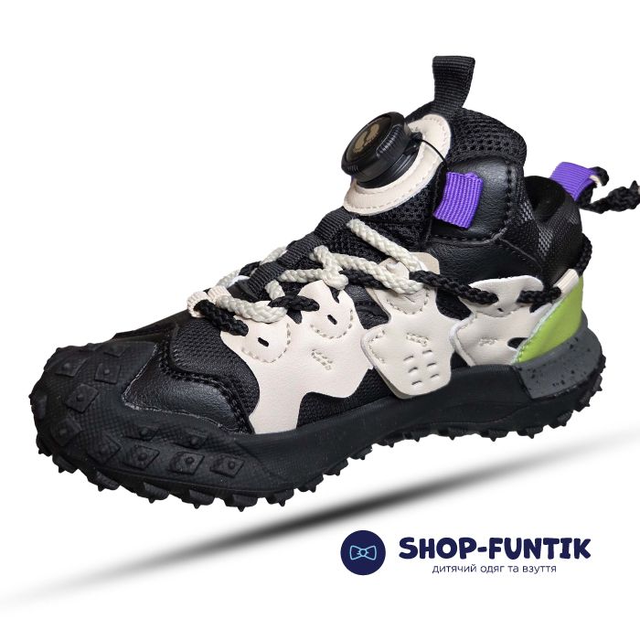 Кроссовки  Hang Ten Kids черные с белым 01