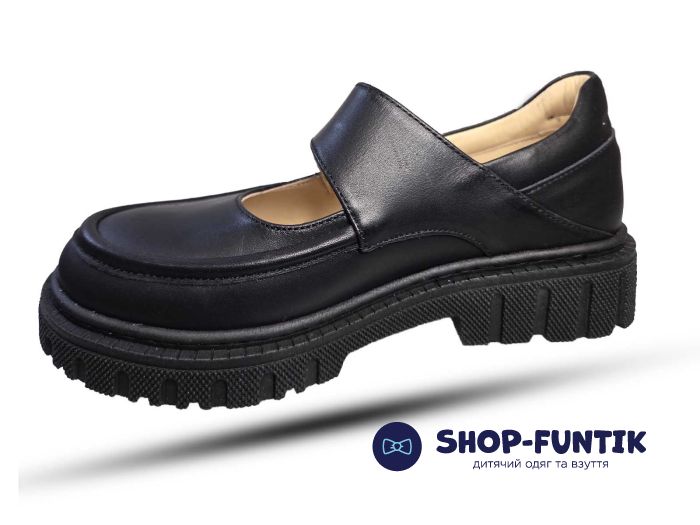 Туфли Tomini черные на липучке 3656