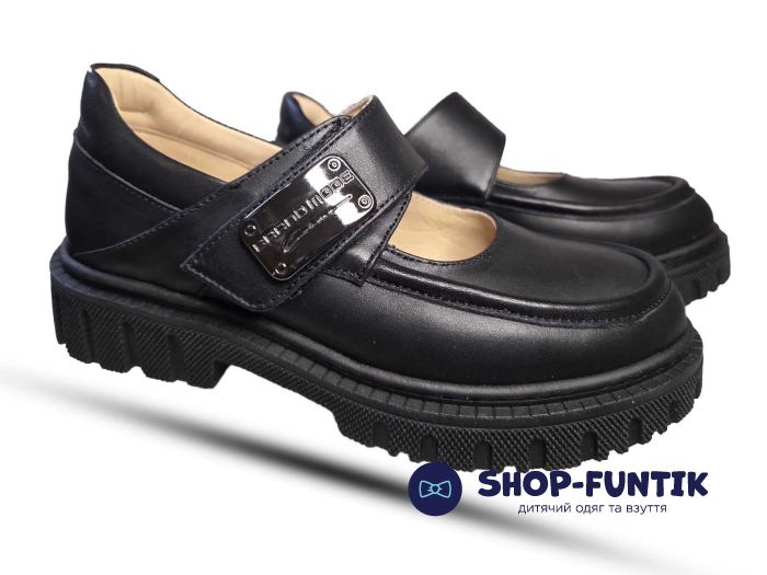 Туфли Tomini черные на липучке 3656